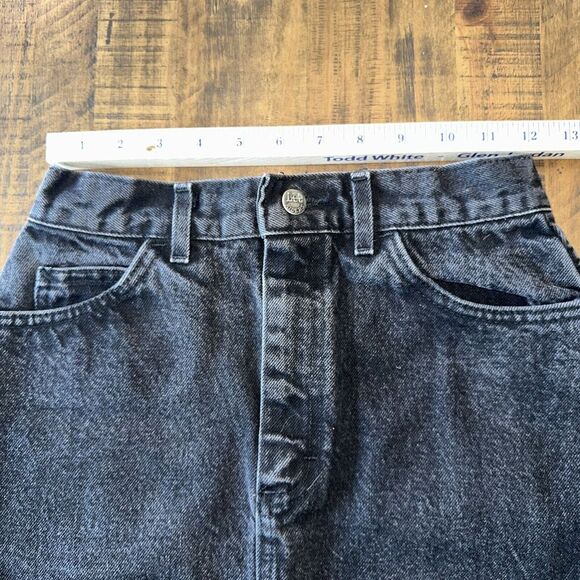 Vintage Lee Rider Silver‎ Tag/leather Patch, Black Skirt,made In USA. (SO26) - Picture 5 of 9